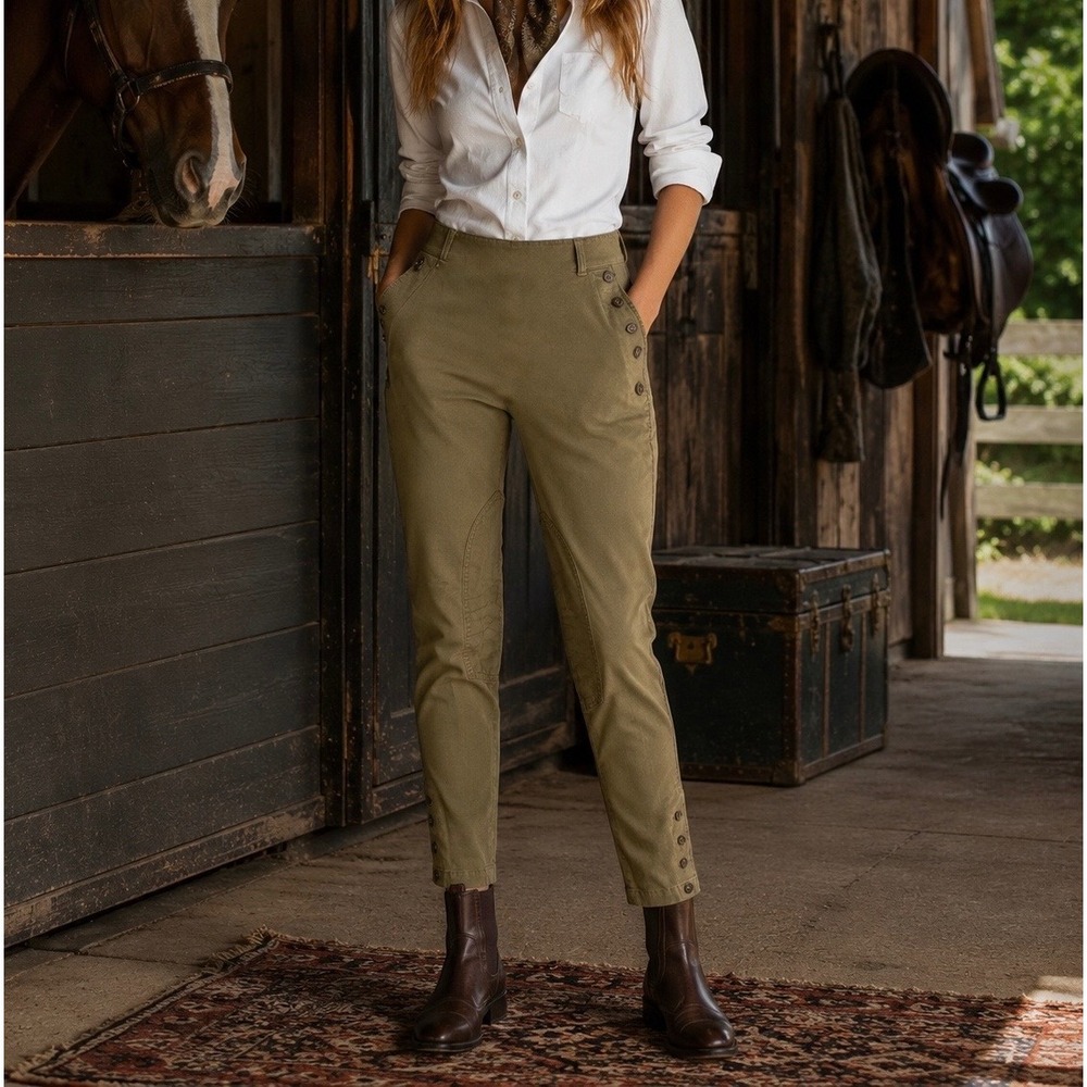 VINTAGE RALPH LAUREN Cotton Equestrian Jodhpur Riding Pant Breeches
